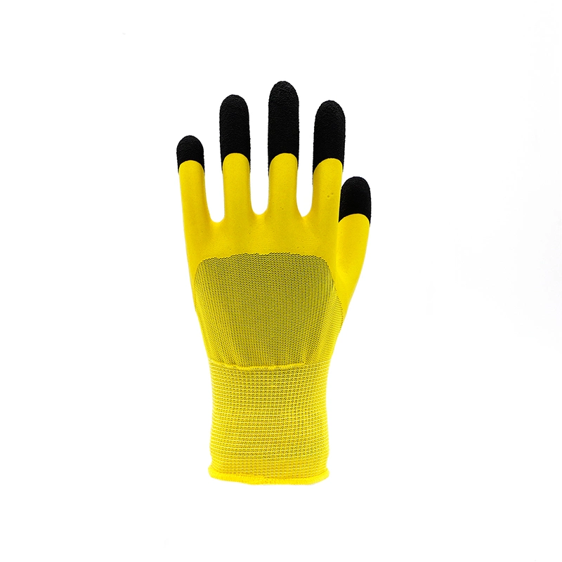 Latex Foam Coated Finger Reinforced Polyester Labor Safety Working Gloves