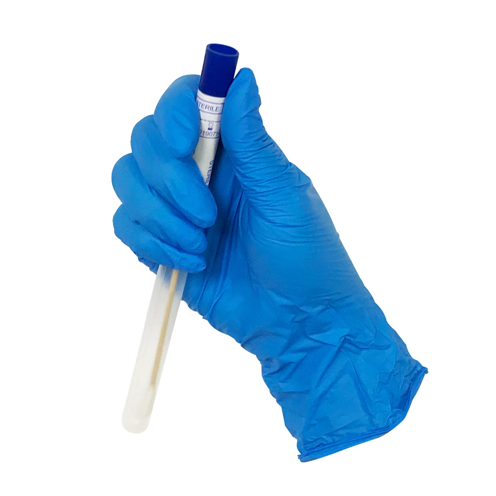 Good Quality M3.5gr Blue Powder Free Nitrile Glove